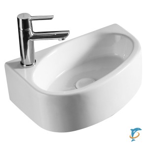 Раковина Azario 42х29х14, подвесная левая, белая (AZ-4519A)  (AZ-4519A)