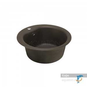 Мойка для кухни из литого мрамора Aquaton Мида круглая кофе 1A712732MD280 (1A712732MD280)
