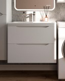 Тумба с раковиной Style Line Марелла 70 подвесная, белая, антискрейтч матовый — 