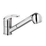 Смеситель для кухни HAIBA HB6003 выдвижная лейка, латунь, хром — 