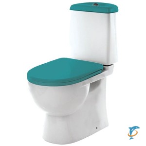 Унитаз-компакт Sanita Luxe Best с бирюзовой крышкой (BSTSLCC08120522)