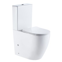 Унитаз-компакт AZARIO MIRADA 655х385х920 напольный, в комплекте с бачком и сиденьем микролифт (AZ-1289A) — 