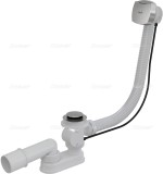 Слив-перелив Alca Plast A51CRM-80 — Сифон для ванны автомат комплект хромированный