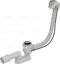 Слив-перелив Alca Plast A51CRM-80 — Сифон для ванны автомат комплект хромированный