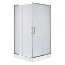 Душевое ограждение Loranto CS-311 1000х1000х1975 в комплекте с поддоном, матовое стекло 8мм., профиль хром (CS-311 100) — 