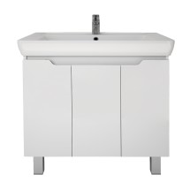 Тумба с раковиной Dreja Q PLUS (D) 80 подвесная/напольная, белый глянец — 