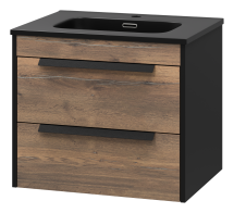 Тумба под раковину Brevita Monsour 60 подвесная, черный кварц — 