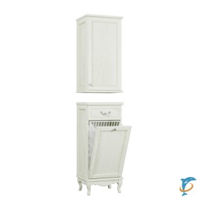 Комплект ValenHouse Лиора 40 белый комод и шкаф, фурнитура хром  (Л40_ККШБХ)