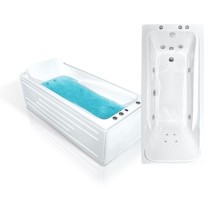 Акриловая ванна Bach Марианна 170х77 Система 1 — отдельно стоящая, акрил, форма: прямоугольник, со сливом переливом и фронтальной панелью,