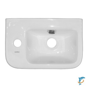 Раковина накладная Azario 375x245x135 левосторонняя, белый глянец (AZ-10100-L)  (AZ-10100-L)