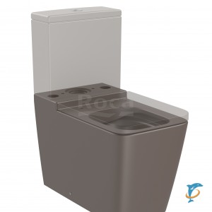 Чаша Roca Inspira Square напольная 645 Rimless, BTW, кофейный 342536660 (342536660)