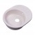 Мойка Rossinka RS58-45RW-White  для кухни из исскуственного камня круглая, с крылом, реверсивная, с сифоном
