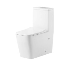 Унитаз напольный Grossman Classic GR-4486SQ (670х360х800) безободковый, белый, моноблок с тонкой крышкой, микролифт, смыв торнадо &mdash; 