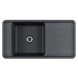 Мойка для кухни из литого мрамора Aquaton Беллис 97 графит 1A725132BS210 — 