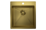 Стальная кухонная мойка Granula GR-4600 золото сатин — 