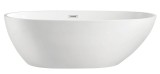 Ванна акриловая Azario LEEDS 1685х840х580 отдельностоящая, в комплекте с сифоном и металлической рамой, цвет белый (LEE17085) &mdash; 