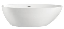 Ванна акриловая Azario LEEDS 1685х840х580 отдельностоящая, в комплекте с сифоном и металлической рамой, цвет белый (LEE17085) &mdash; 