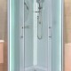 Кабина душевая ESBANO ELEGANCIA угловая, полукруглая, 90х90х210 см, с крышей, поддон белый, низкий с подсветкой  (ESKL90CR)