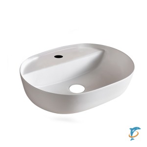 Умывальник накладной, овальный, белый матовый, Point Виктория 51, PN43066WM (PN43066WM)
