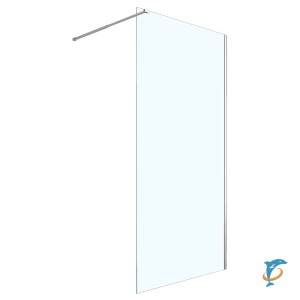 Душевая перегородка Loranto Walk-in 70x200 регулируемый кронштейн 70-100 мм, прозрачное стекло 8 мм, профиль хром (CS-W04C-70) (CS-W04C-70)
