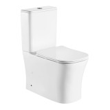 Унитаз-компакт Azario ANTEO SQUARE 385х630х820 напольный, безободковый, с быстросъемным сиденьем микролифт (AZ-1218A) — 