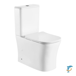 Унитаз-компакт Azario ANTEO SQUARE 385х630х820 напольный, безободковый, с быстросъемным сиденьем микролифт (AZ-1218A) (AZ-1218A)
