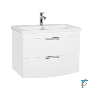Тумба с раковиной Style Line Жасмин-2 80 с 2 ящиками, подвесная  (ЛС-000010037+ЛС-00000156)