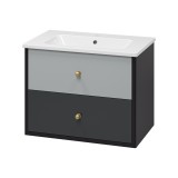 Тумба для комплекта Brevita Кристиан 80 подвесная с 2 ящиками — 