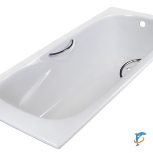 Ванна KAISER чугунная 170х75 с латунными ручками  (КВ-1703)