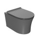 Унитаз подвесной Point Вега безободковый, серый матовый PN41711GM  (PN41711GM)