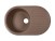 Мойка Rossinka RS74-46RW-Sand  для кухни из исскуственного камня круглая, с крылом, реверсивная, с сифоном