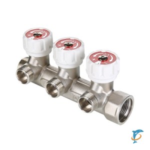 Коллектор c регулирующими вентилями VALTEC 3/4", 3 x 1/2"  (VTc.570.N.0503)