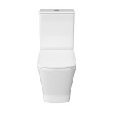 Унитаз напольный Grossman GR-4490SQ (605х365х820) безободковый, белый с тонкой крышкой, микролифт, смыв торнадо &mdash; 