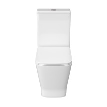 Унитаз напольный Grossman GR-4490SQ (605х365х820) безободковый, белый с тонкой крышкой, микролифт, смыв торнадо &mdash; 