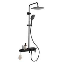 Душевая система AZARIO с поворотным изливом, керамический картридж, чёрный матовый (AZ-801-2B) — 