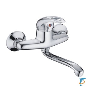 Смеситель для ванны HAIBA HB4603 длинный излив, латунь, хром  (HB4603)