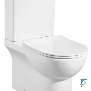 Унитаз-компакт AZARIO Ambra 645x370x815 напольный, безободковый, в комплекте сиденьем микролифт (AZ-848)  (AZ-848)