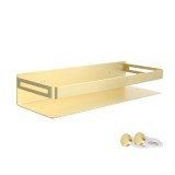 Полка прямоугольная одноэтажная Fixsen HOTEL FX-31003H , золото-сатин — 