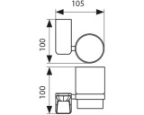 Держатель стакана KAISER Glory KH-4505 бронзовый — 