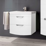 Тумба с раковиной Style Line Жасмин-2 60 с 2 ящиками, подвесная — Тумба для комплекта Style Line Жасмин-2 60 с 2 ящиками, подвесная