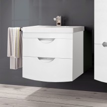 Тумба с раковиной Style Line Жасмин-2 60 с 2 ящиками, подвесная — Тумба для комплекта Style Line Жасмин-2 60 с 2 ящиками, подвесная