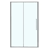 Душевая дверь Azario SHANGHAI раздвижная 130х195, толщина полотна 6мм универсальная, цвет профиля графит матовый — Закрытая с крышей , полностенная, двери раздвижные, прямоугольная-асимметричная, габариты (ШхВхД): 120x80x210 см