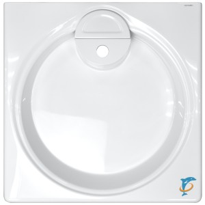 Раковина подвесная Azario Lindi 597х595х90 литьевой мрамор, белый (CS00078504)  (CS00078504)