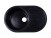 Мойка Rossinka RS74-46RW-Black  для кухни из исскуственного камня круглая, с крылом, реверсивная, с сифоном