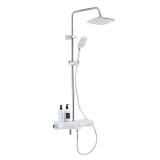 Душевая система AZARIO с поворотным изливом, с термостатом, хром/белый (AZ-821) &mdash; 