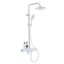 Душевая система AZARIO с поворотным изливом, с термостатом, хром/белый (AZ-821) — 