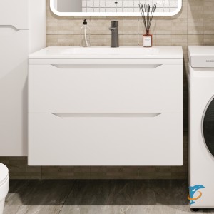 Тумба с раковиной Style Line Марелла 80 подвесная, белая, антискрейтч матовый  (СС-00002410+СС-00002376)