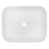 Раковина-чаша Creo Ceramique 500х400х140 накладная, прямоугольная, керамика, белый глянцевый (PU4200) — 