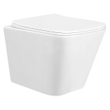 Унитаз подвесной Azario Hugo 350х480х363, безободковый, с быстросъемным сиденьем микролифт (AZ-3103) — 