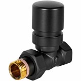 Клапан термостатический STOUT Design черный, прямой 1/2, SVTD-0001-000015B &mdash; 